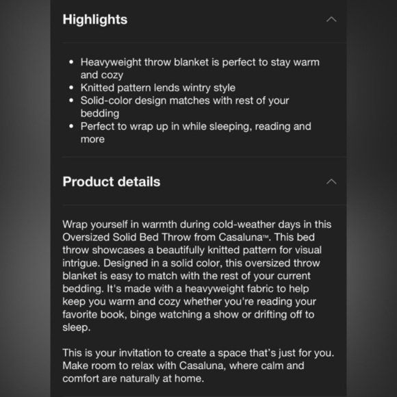 Casaluna Hand-Knit bed throw - Natural NWT - Picture 5 of 9